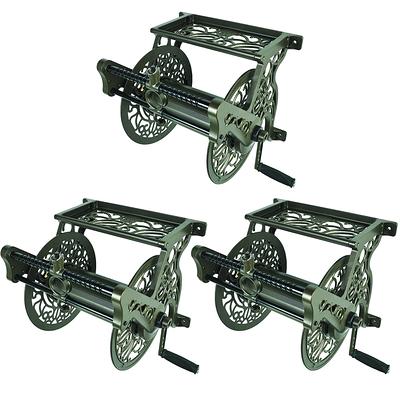 Liberty Garden Wall Mounted Heavy Aluminum Hanging Hose Reel w/ Guide (3  Pack) - 5.9 - Yahoo Shopping