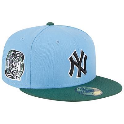 Men's New Era Tan York Yankees 1999 World Series Sky Blue Undervisor 59FIFTY Fitted Hat