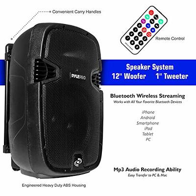  Max Power Portable Speaker - MPD823 Bluetooth Speaker System -  High Powered PA Loudspeaker - Rechargeable Karaoke Machine with Multi LED  Lights, Wired Microphone and Built-in Carry Handle & FM Radio 