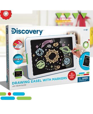 Discovery Neon Glow Drawing Easel w/ 6 Color Marker, Light Modes - White -  Yahoo Shopping