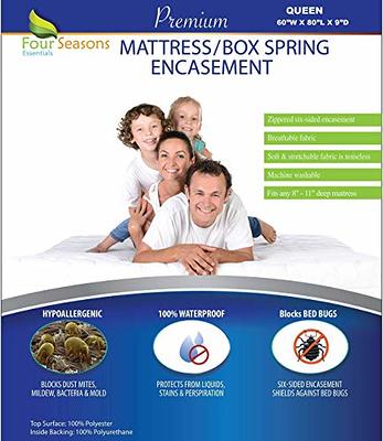 Shatex Bedding Zippered Mattress Encasement Queen - 100