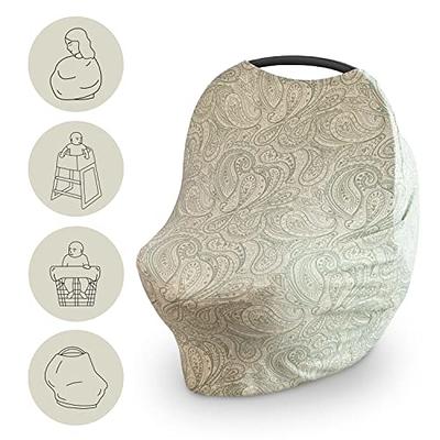 mushie Baby Car Seat Canopy Cover  Breathable & Stretchy Multi Use Cover  for Breastfeeding, Nursing, High Chair, Shopping Cart, Strollers (Green  Paisley) - Yahoo Shopping