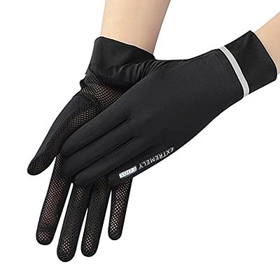 IPENNY Women Summer UPF 50+ UV Sun Protection Gloves 2 Fingers Flip Mesh  Cooling Breathable