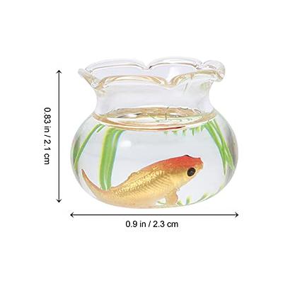 Kisangel 2pcs Miniature Fish Bowl Fish Tank Mini Fish Tank