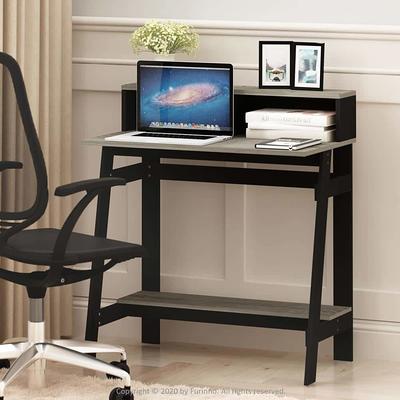 Key West 48W Small Computer Desk with Hutch