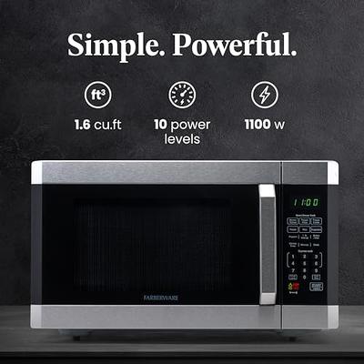  Farberware Countertop Microwave 1100 Watts, 1.2 cu ft - Smart  Sensor Microwave Oven With LED Lighting and Child Lock - Perfect for  Apartments and Dorms - Easy Clean Black Interior, Stainless