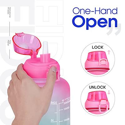 ST-YIBEN 128oz Large Motivational Water Bottle with Time Marker,Leakproof &  BPA Free 1/One Gallon Big Pink Water Bottle with Straw & Handle Tritan Water  Jug for Women Men to Fitness,Gym,Sports - Yahoo