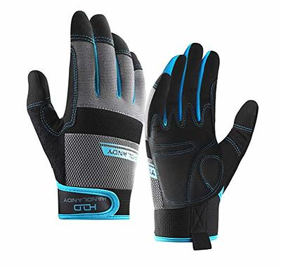 Kebada W1 Work Gloves for Men and Women,Touchscreen Working Gloves with  Grip,12 Pairs Thin Mechanic Gloves,PU Coating on Palm & Fingers,Breathable