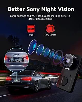 Edospor Dash Cam for Cars with 64G SD Card, 3'' IPS Screen Car Camera, 176°  Wide Angle Dash Camera, 1080P FHD Dashcam with IR Night Vision, Loop