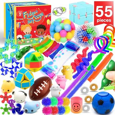 51 Pcs) Fidget Toys Pack, Popits Fidgets Set for Classroom Prizes and Party  Favors, Sensory Toys Autism Autistic ADHD, Bulk Fidget Set with Pop it  Fidget Spinners Figet Cubes Fidget Rings and