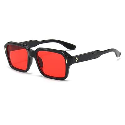 AIEYEZO Square Sunglasses for Women Men Square Thick Frame Sun