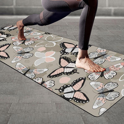 Peach Pattern Cute Yoga Mat, Accessories, Custom Personalized