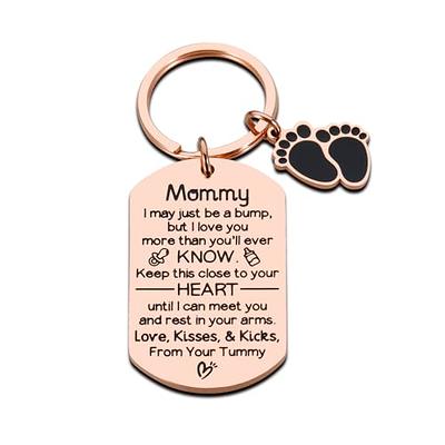 GGOJAGST New Mom Gifts Keychain for Women Valentine Gifts for Expectant Mothers Baby Shower Pregnancy Pregnant Gifts for Mom-to-Be First Time Moms Mother's