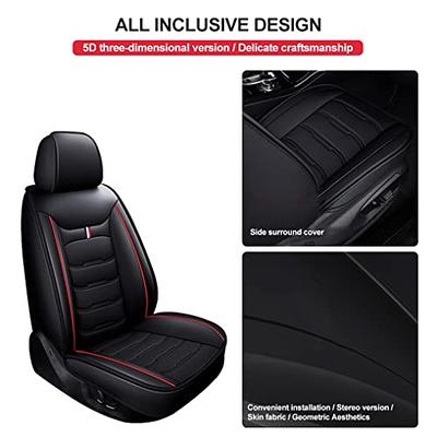 Luxury 5 Seats Car Seat Covers Fit for Tacoma Vehicles Front&Rear Seat  Protector Waterproof Leather Seat Cushion (Black Red with Pillows) - Yahoo  Shopping