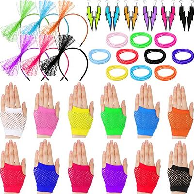 144 Pieces 80s Costume Accessories Set for Women 120 Pieces Neon Jelly  Bracelets 12 Pairs Fishnet Wrist Gloves 6 Pieces Lace Headband 6 Pairs Neon  Earrings 80s Themed Party Favor for Women Girls - Yahoo Shopping