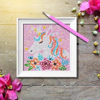 Cute Diamond Painting Kits for Kids 5-7 & Girls 9-12 - Large 7x7 Natural  Wooden Frame, Pre-Mounted Canvas, Sparkling Crystal Gems, Pen, Arts &  Crafts Tray, Gum. Famous Characters, Unicorn - Yahoo Shopping