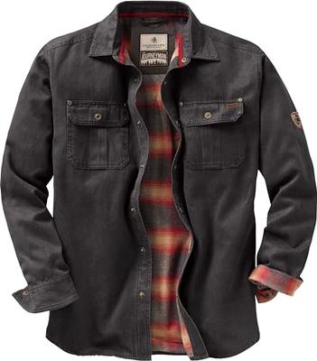 Journeyman Flannel Lined Shacket for Men - Water-Resistant, Rugged Fall  Coat by Legendary Whitetails, Tarmac, Large Tall - Yahoo Shopping