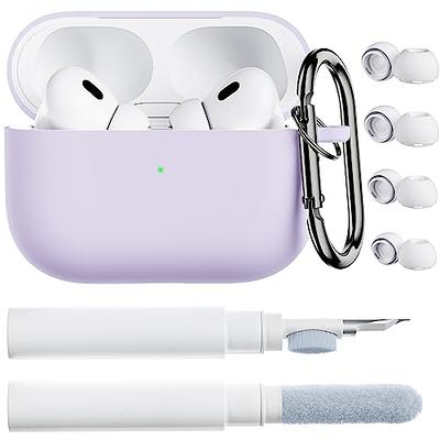 R-fun AirPods 2nd Generation & 1st Generation Case Cover with Cleaner kit  and Earbuds Hook Cover (2Pairs),Soft Silicone Protective Case for Apple