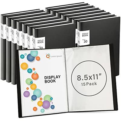 Dunwell Binder with Plastic Sleeves - (Aqua, 1 Pack), 24-Pocket Bound Presentation Book with Clear Sleeves, Sheet Protector Binder Displays 48 Pages