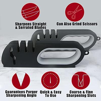 FatPnut 4-in-1 Knife Sharpeners for Kitchen Knives, kitchen knife  sharpener, Repair, Restore, Polish Blades for All Type Knives Includes  Scissors