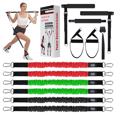 Pilates Bar Kit with Resistance Bands, Home Gym Equipment for Beginners,  Workout Equipment for Home Workout Women & Men, Push Up Bar, Ab Roller -  Yahoo Shopping