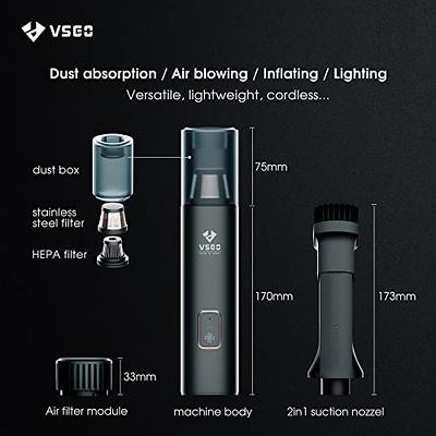 Handheld Vacuum Cordless, Car Vacuum with 8000Pa Strong Suction, Mini  Rechargeable Car Vacuum Cleaner 3000mAh with Quick Charge, Long Runtime &  Led Lights Dust Buster for Home/Car Deep Cleaning 