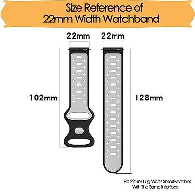 Generic Bracelet de rechange en silicone 22m pour Garmin Forerunner 265/  Forerunner 255/ Venu 2/Forerunner 745/ Vivoactive 4 **La montre n'est pas  incluse** à prix pas cher