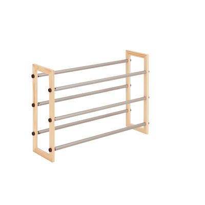 Trinity Basics | 2-Tier Expandable Shoe Rack | 2-Pack | Bamboo