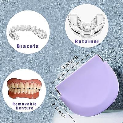 ChezMax Retainer Case 2 Pcs, Silicone Mouth Guard Case with Vent Hoels,  Cute Denture Container Braces Holder for Women Kids Men, Portable Travel  Aligner Cleaner Case for Invisalign Accessories(Purple) - Yahoo Shopping
