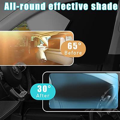 Ziciner Car Window Sun Shade（Only for Metal Frame）, 2 Pcs Auto Side Rear  Magnetic Windshield Curtains, Sun Heat Blocker and UV Rays Protector,  Universal Window Covers for Car, SUV (Black-Back Window) 
