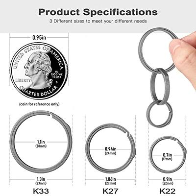 TISUR Titanium Key Ring, Key Chain Rings Heavy Duty Swivel