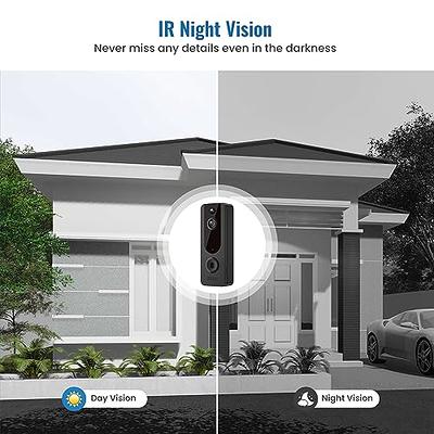 AIWIT Wireless Video Doorbell Cam, Indoor/Outdoor Surveillance Camera  Included Ring Chime, 2-Way Audio, AI Human Detection, Night Vision, Instant  Alerts, Live View, Cloud Storage, 2.4G Wi-Fi - Yahoo Shopping