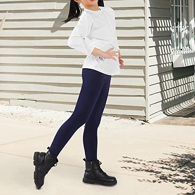 KIDS GIRLS LEGGINGS MICROFIBER CHILDREN ELASTICATED SLIM FIT FULL LENGTH  TROUSER 