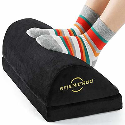 AMERIERGO Foot Rest for Under Desk at Work, Under Desk Footrest with  Ergonomic Memory Foam, Foot