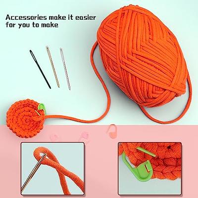  1PCS Yarn for Crocheting,Soft Yarn for Crocheting,Crochet Yarn  for Sweater,Hat,Socks,Baby Blankets(White NO Hook)