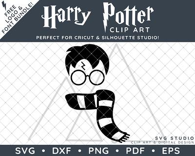 Harry Potter Clip Art Design SVG DXF PNG PDF - Big Heart Shaped Bundle &  FREE Font!