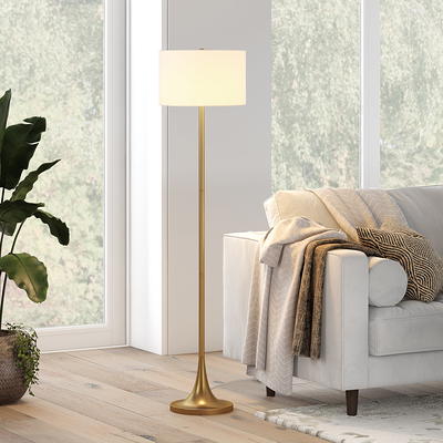 Evelyn&Zoe Transitional 62 in 1-Light Adjustable Height Floor Lamp, Gold -  Yahoo Shopping