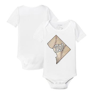 Infant Tiny Turnip White Atlanta Braves 3-Piece Dinosaur Bodysuit Set