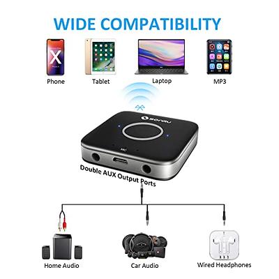 Car Bluetooth-compatible Audio Receiver 3.5mm AUX Handsfree Audio Music  Receiver Adapter Auto Accessories for Smartphone Tablet