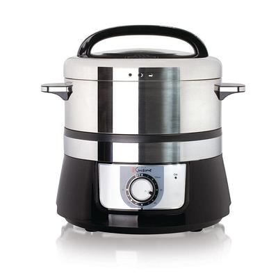 SPT Appliance SS-303A 5 qt. Stainless Steel & Black Electric Shabu Pot