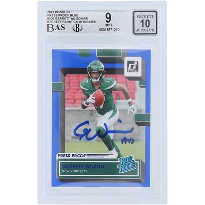 Dallas Goedert Philadelphia Eagles Autographed 2018 Donruss Rated Rookies  Press Proof Blue #347 Beckett Fanatics Witnessed Authenticated 10 Rookie  Card