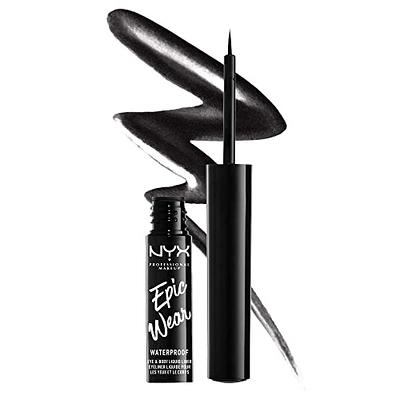 NYX PROFESSIONAL MAKEUP Epic Wear Liquid Metal Metallic Shopping Long-Lasting - Black Liner, Waterproof Yahoo Eyeliner 