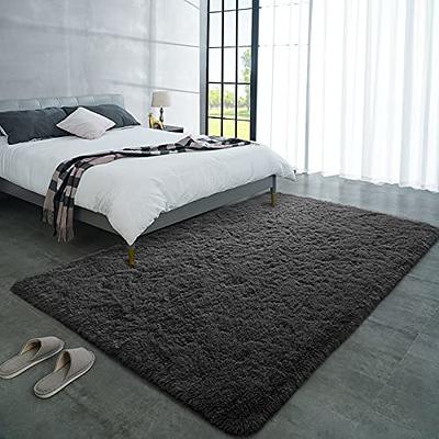 Area Rug, 4x5.3 Feet, Grey, Ophanie