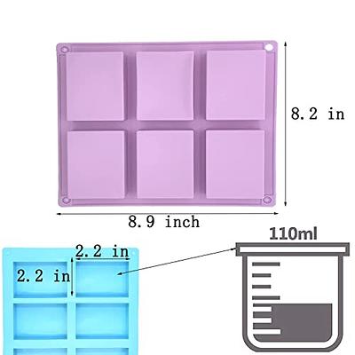 3 Pack Silicone Soap Molds, 6 Cavities Rectangle Silicone Molds for  Homemade Craft Soap Mold, Muffin, Loaf, Cornbread, Cake Mold, Chocolate  Mold ＆ Ice Cube Tray (Blue & Pink & Purple) - Yahoo Shopping