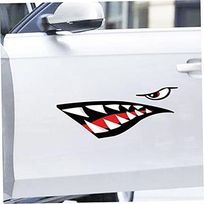Shark Teeth Mouth Reflective Kayak Stickers Decals Boat Fishing