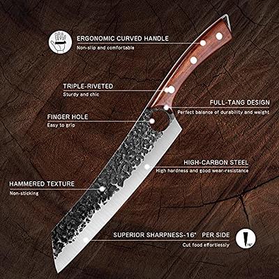 Dragon Bone Heavy Cutting Knife Handmade Forged Stainless Steel