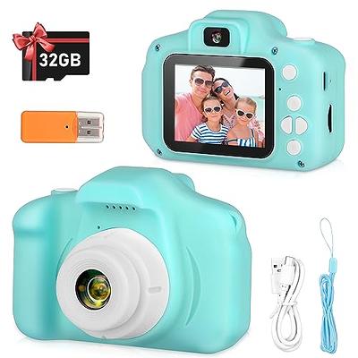 Kids Camera for 3-8 Year Old Toddler Childrens Digital Camera Mini  Rechargeable Shockproof Video Camcorder Gifts with 32GB Memory Card for