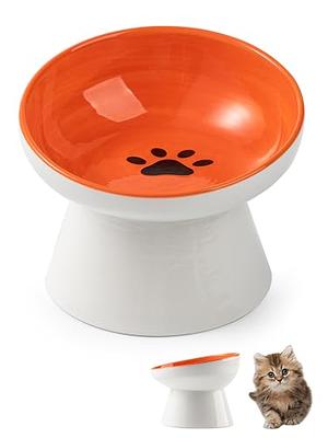 MILIFUN Elevated Cat Single Bowls, Pet Food Water Bowl with 15