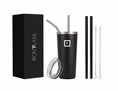 Wellness 20-oz. Double-Wall Stainless Steel Tumbler with Straw - Black