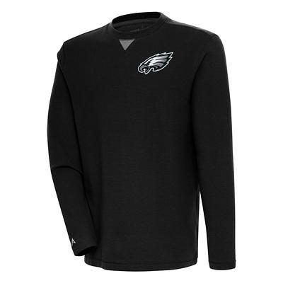 Philadelphia Eagles Antigua Victory Chenille Pullover Sweatshirt - Black